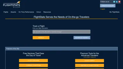 Screenshot of Flightstats.com