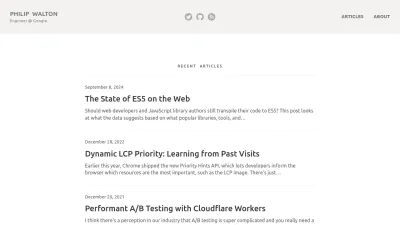 Screenshot of Philipwalton.com