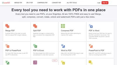 Screenshot of Ilovepdf.com