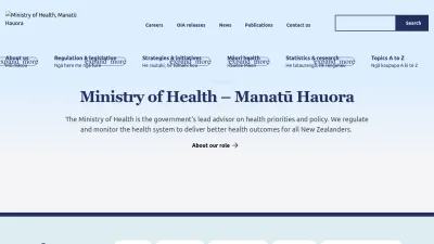 Screenshot of Health.govt.nz