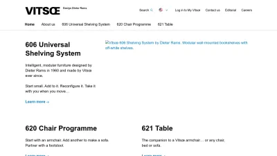 Screenshot preview of vitsoe.com