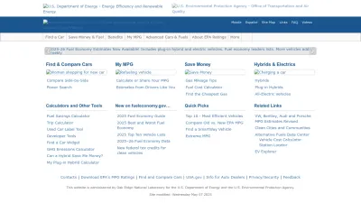 Screenshot of Fueleconomy.gov