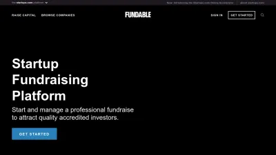 Screenshot of Fundable.com