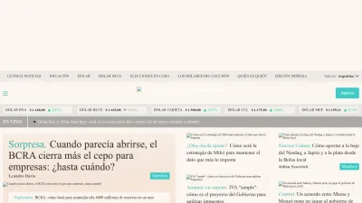 Screenshot of Cronista.com