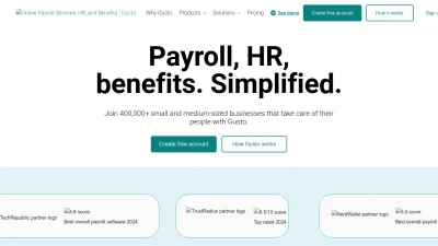 Screenshot of Gusto.com