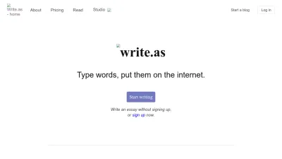 Screenshot of Write.as
