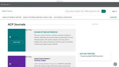 Screenshot of Acpjournals.org