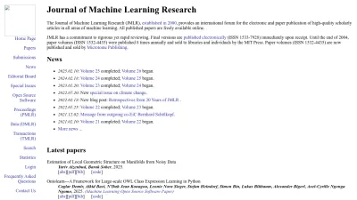 Screenshot of Jmlr.org