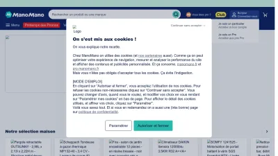 Screenshot of Manomano.fr