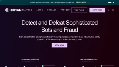 Screenshot preview of humansecurity.com