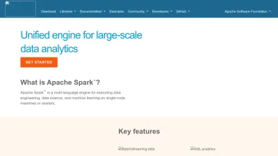 Screenshot preview of spark.apache.org