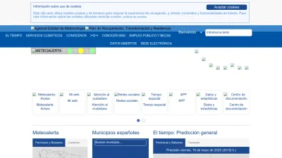 Screenshot of Aemet.es