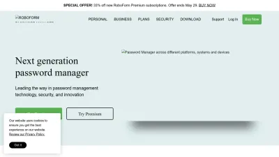 Screenshot of Roboform.com