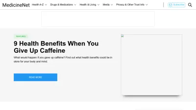 Screenshot preview of medicinenet.com