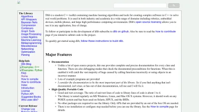 Screenshot preview of dlib.net