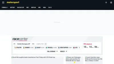 Screenshot of Motorsport.com