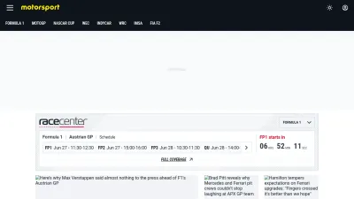 Screenshot preview of motorsport.com