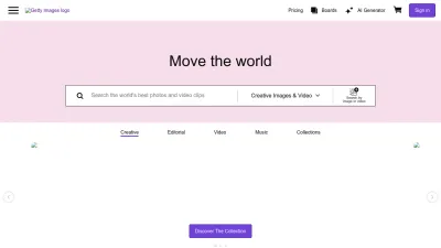 Screenshot of Gettyimages.ca