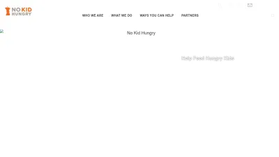 Screenshot of Nokidhungry.org