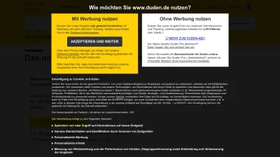 Screenshot of Duden.de