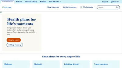 Screenshot of Uhc.com