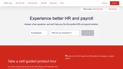 Screenshot preview of adp.com