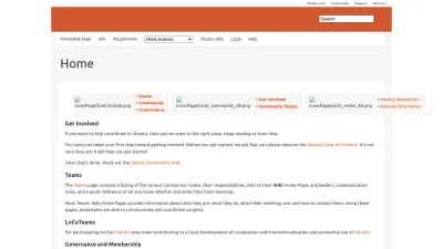 Screenshot of Wiki.ubuntu.com