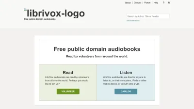 Screenshot of Librivox.org