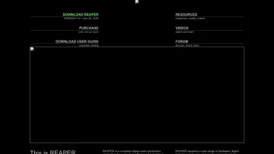 Screenshot preview of reaper.fm