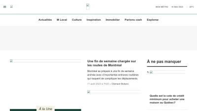 Screenshot of Journalmetro.com