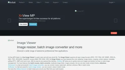 Screenshot of Xnview.com