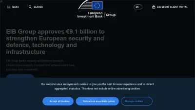 Screenshot of Eib.org