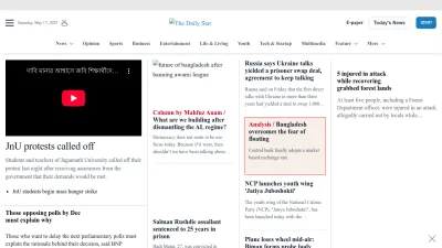 Screenshot preview of thedailystar.net