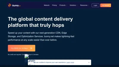 Screenshot of Bunny.net