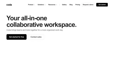 Screenshot of Coda.io