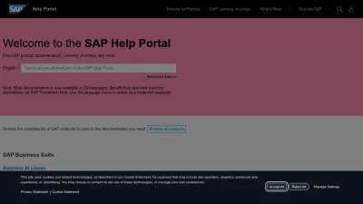 Screenshot of Help.sap.com
