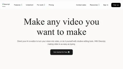 Screenshot preview of descript.com