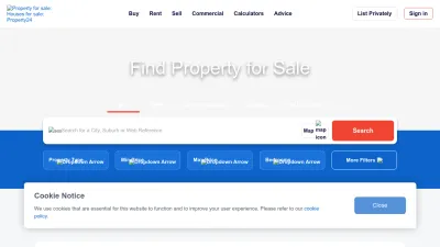 Screenshot preview of property24.com