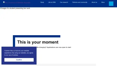 Screenshot of Uwa.edu.au