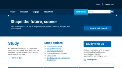 Screenshot preview of qut.edu.au