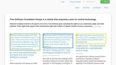 Screenshot preview of fsfe.org