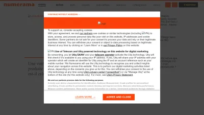 Screenshot of Numerama.com