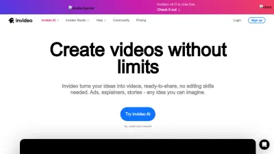 Screenshot preview of invideo.io