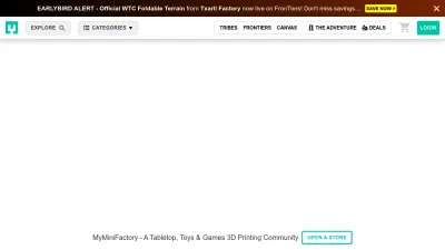 Screenshot of Myminifactory.com