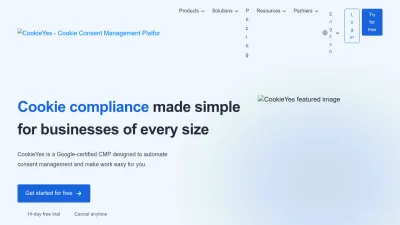 Screenshot of Cookieyes.com