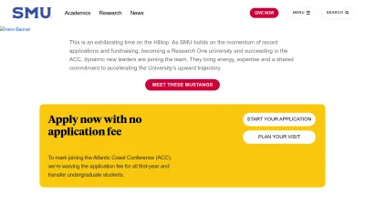 Screenshot preview of smu.edu