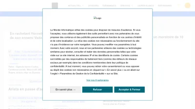 Screenshot of Lemondeinformatique.fr