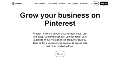 Screenshot of Business.pinterest.com