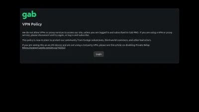 Screenshot preview of gab.com