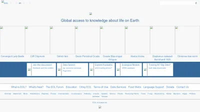 Screenshot of Eol.org